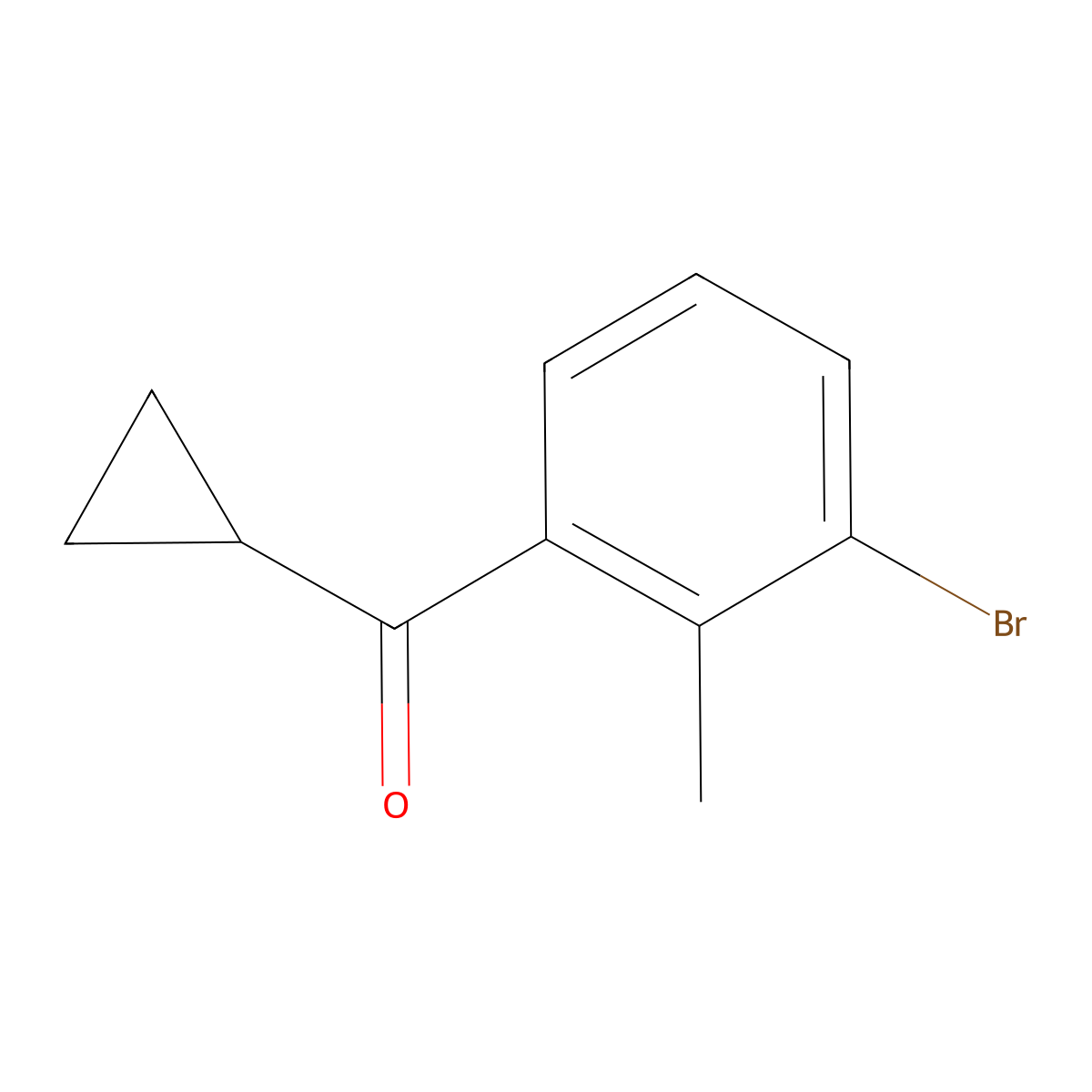 (3-Bromo-2-methylphenyl)cyclopropylmethanone molecular structure, CAS 1598904-77-8