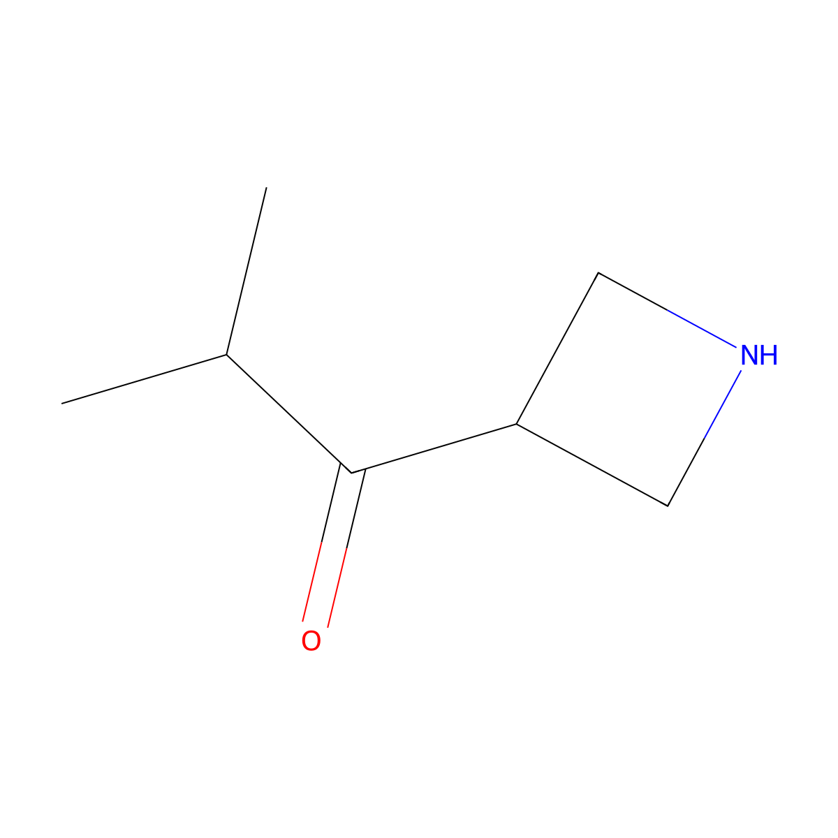 1-(Azetidin-3-yl)-2-methylpropan-1-one molecular structure, CAS 1598912-87-8
