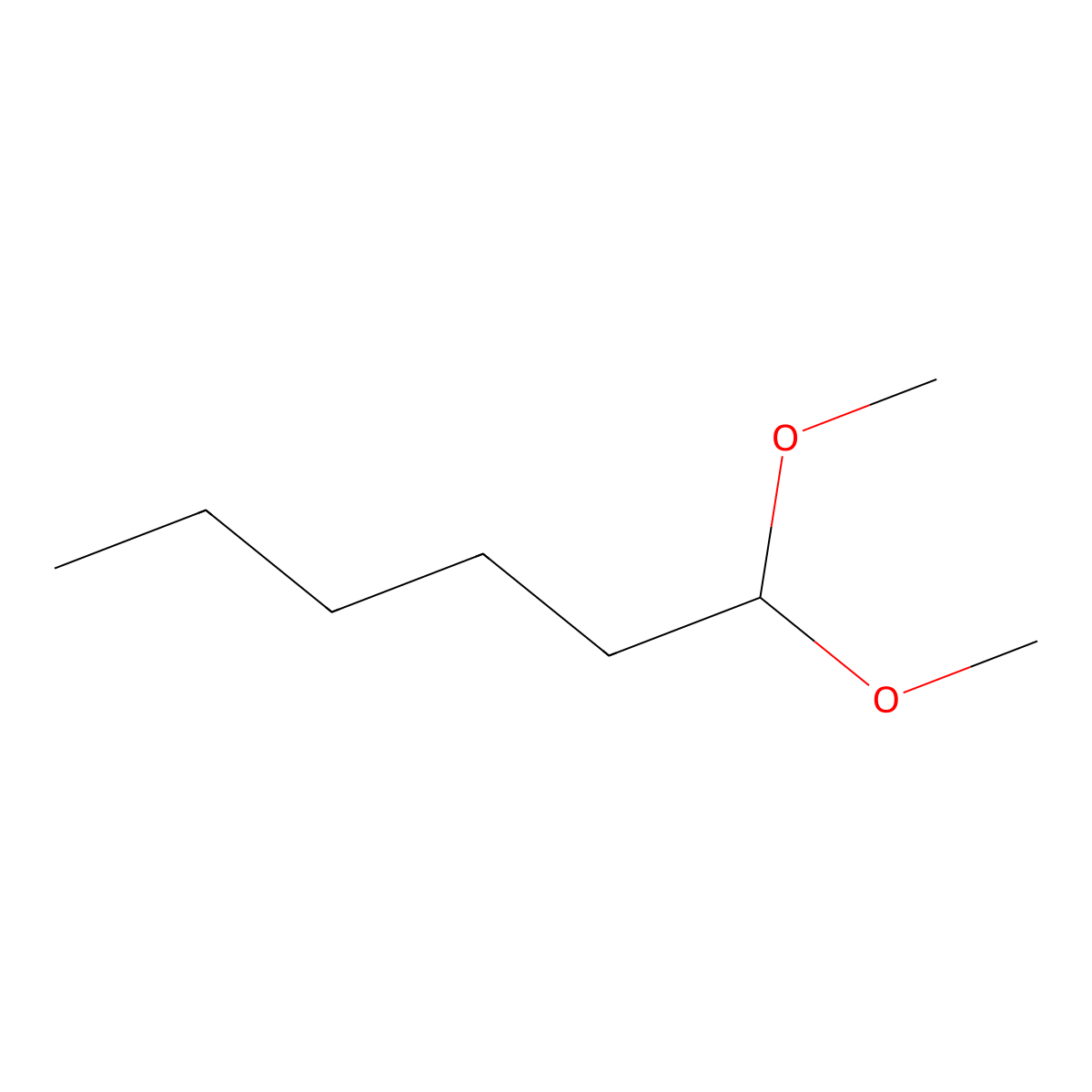 1,1-Dimethoxyhexane molecular structure, CAS 1599-47-9