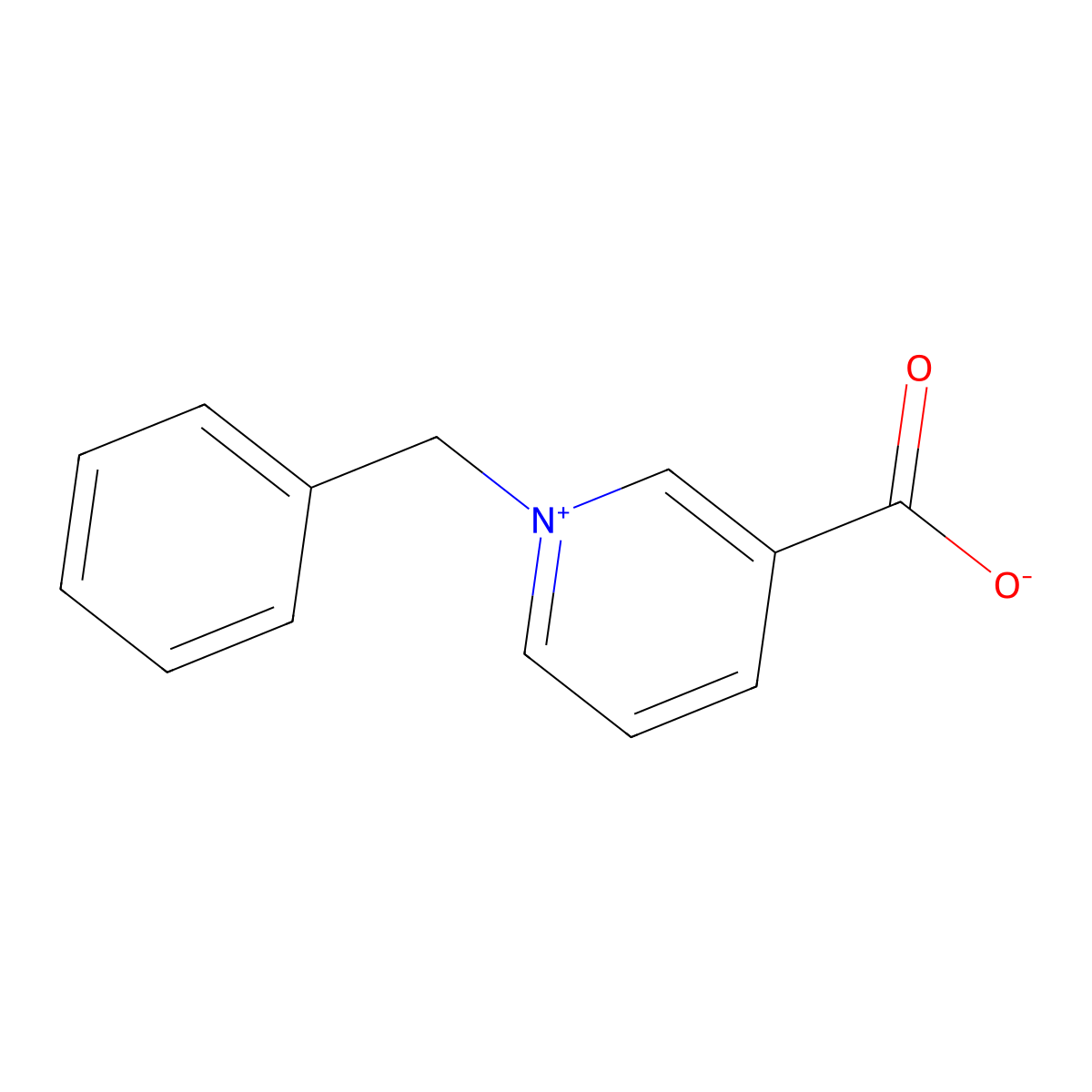 pyridinium, 3-carboxy-1-(phenylmethyl)-, inner salt molecular structure, CAS 15990-43-9