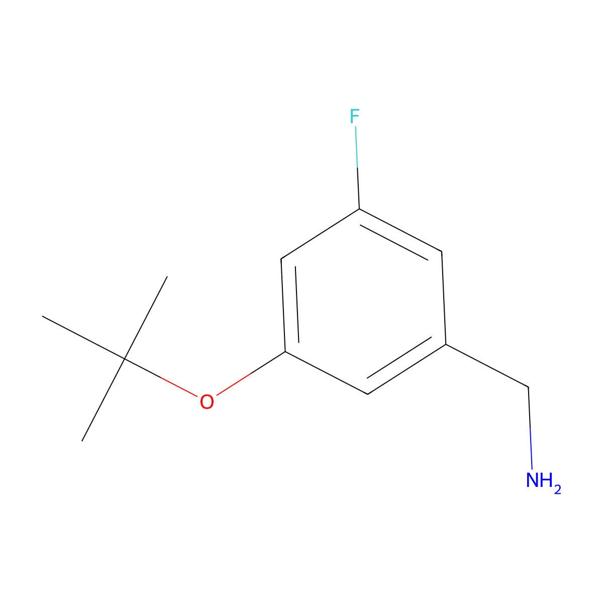 [3-(Tert-butoxy)-5-fluorophenyl]methanamine molecular structure, CAS 1599069-34-7
