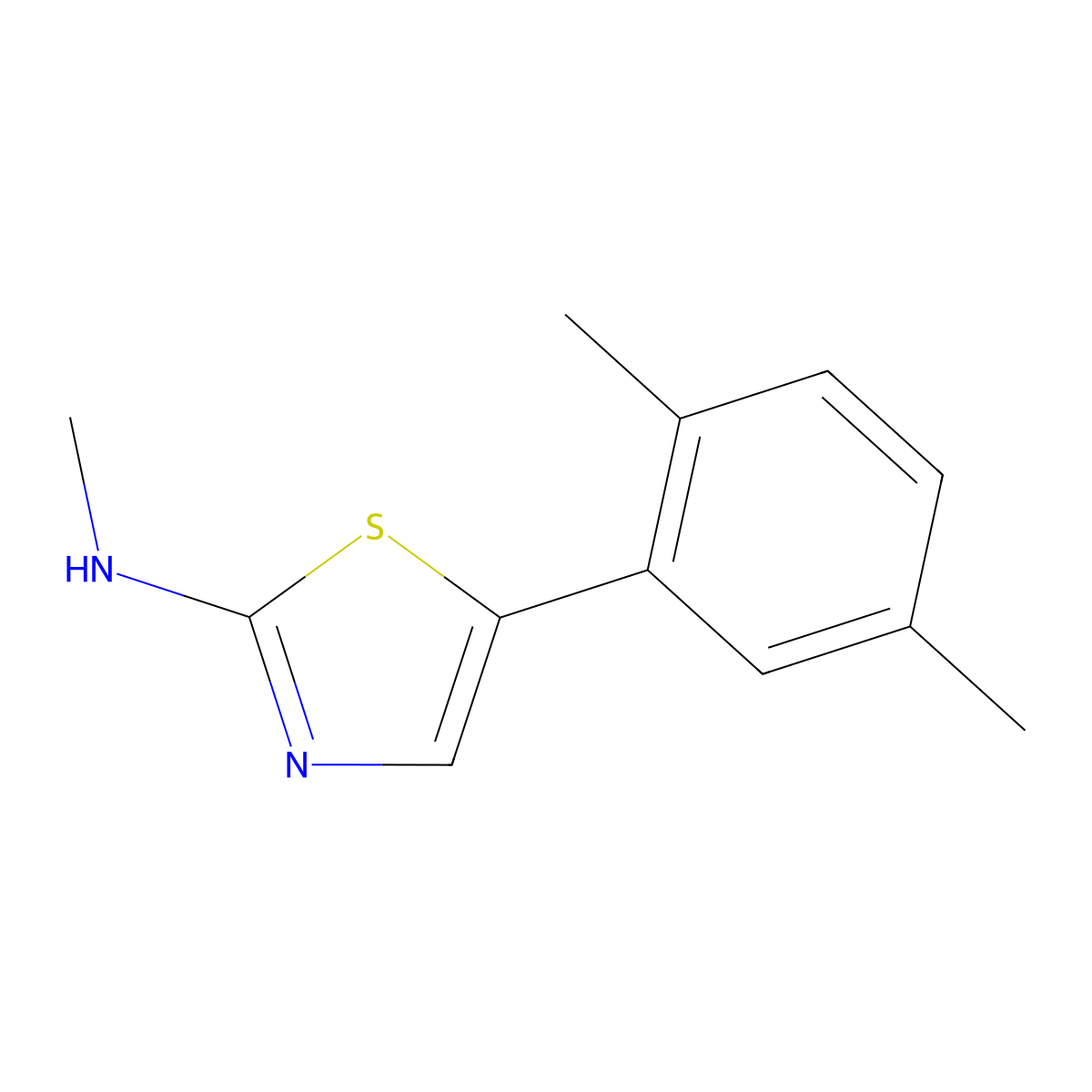 5-(2,5-Dimethylphenyl)-N-methylthiaZol-2-amine molecular structure, CAS 1599095-89-2