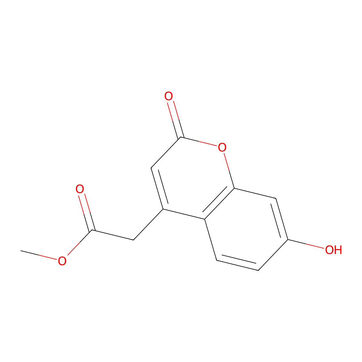 methyl 2-(7-hydroxy-2-oxo-2H-chromen-4-yl)acetate molecular structure, CAS 15991-13-6