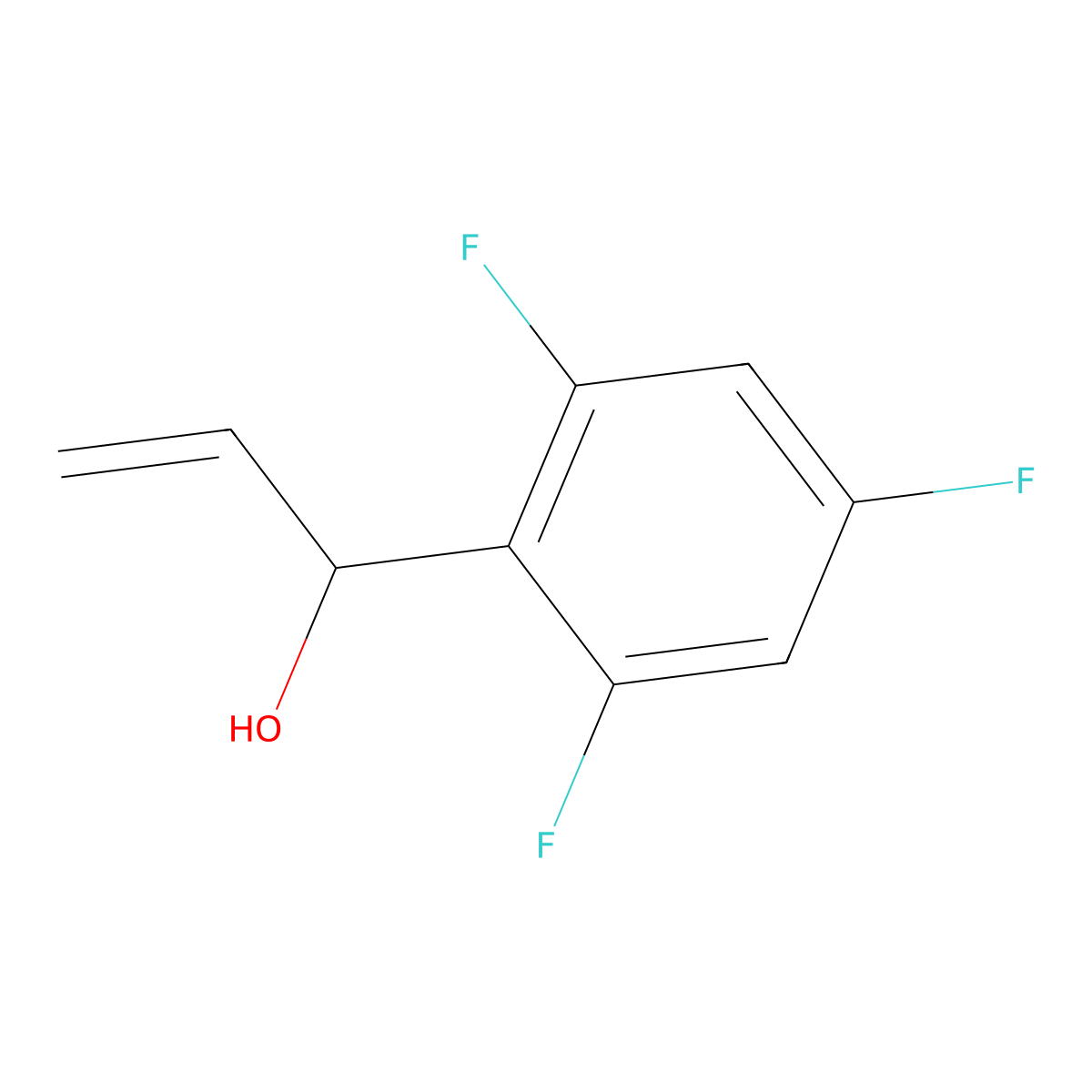 1-(2,4,6-Trifluorophenyl)prop-2-en-1-ol molecular structure, CAS 1599101-52-6