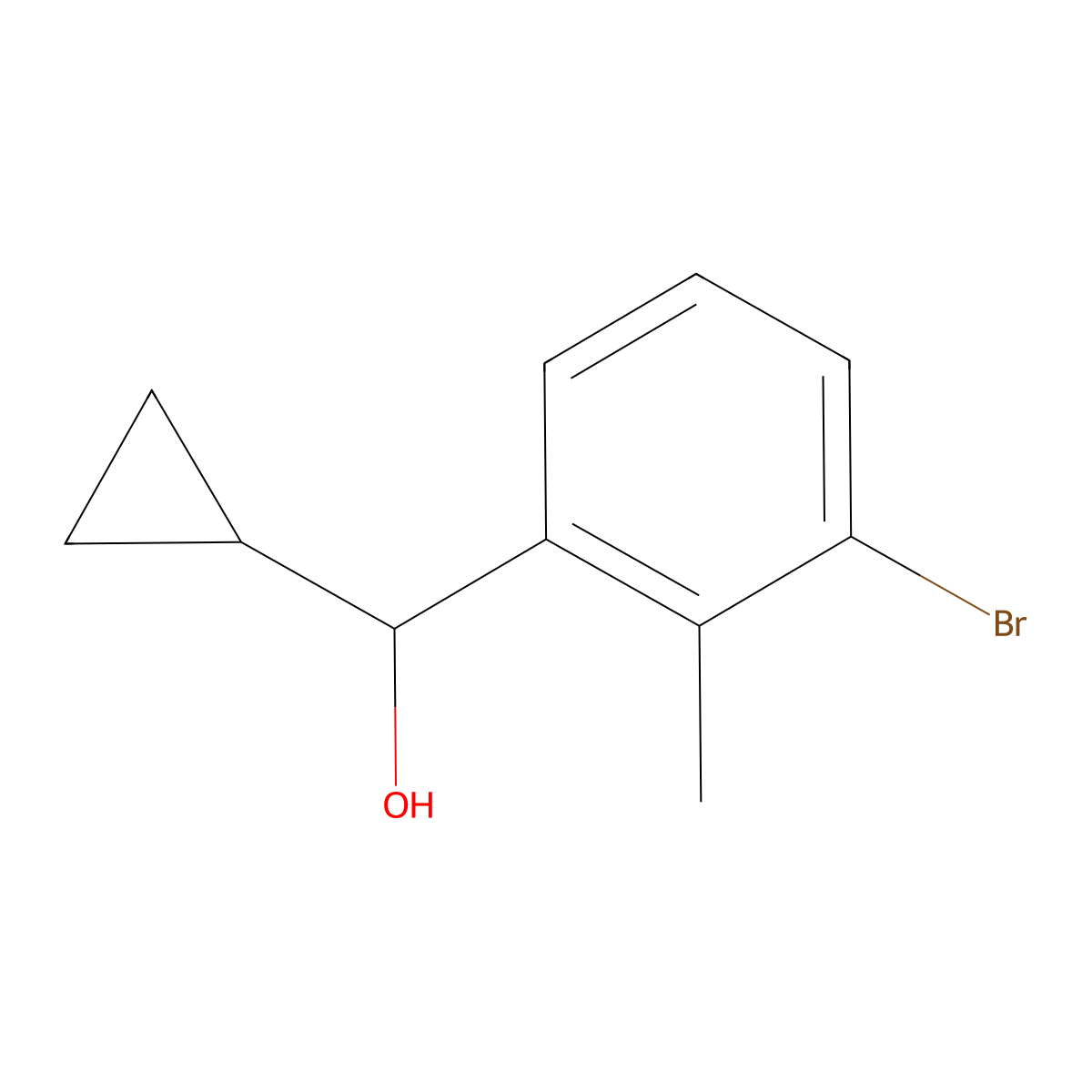 3-Bromo-alpha-cyclopropyl-2-methylbenZenemethanol molecular structure, CAS 1599106-95-2