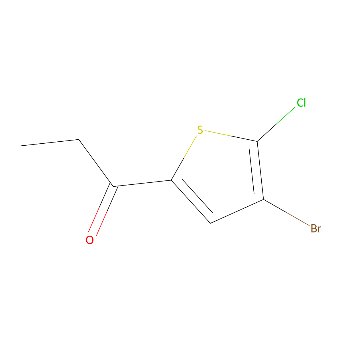 1-(4-Bromo-5-chloro-2-thienyl)-1-propanone molecular structure, CAS 1599112-98-7