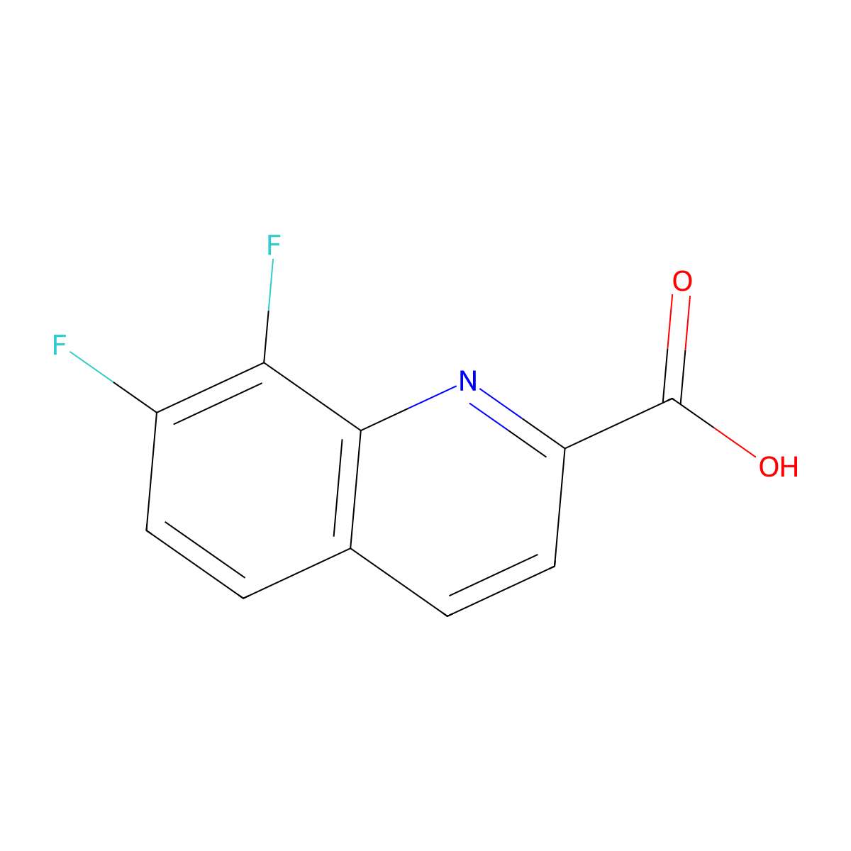 7,8-Difluoroquinoline-2-carboxylicacid molecular structure, CAS 1599126-81-4
