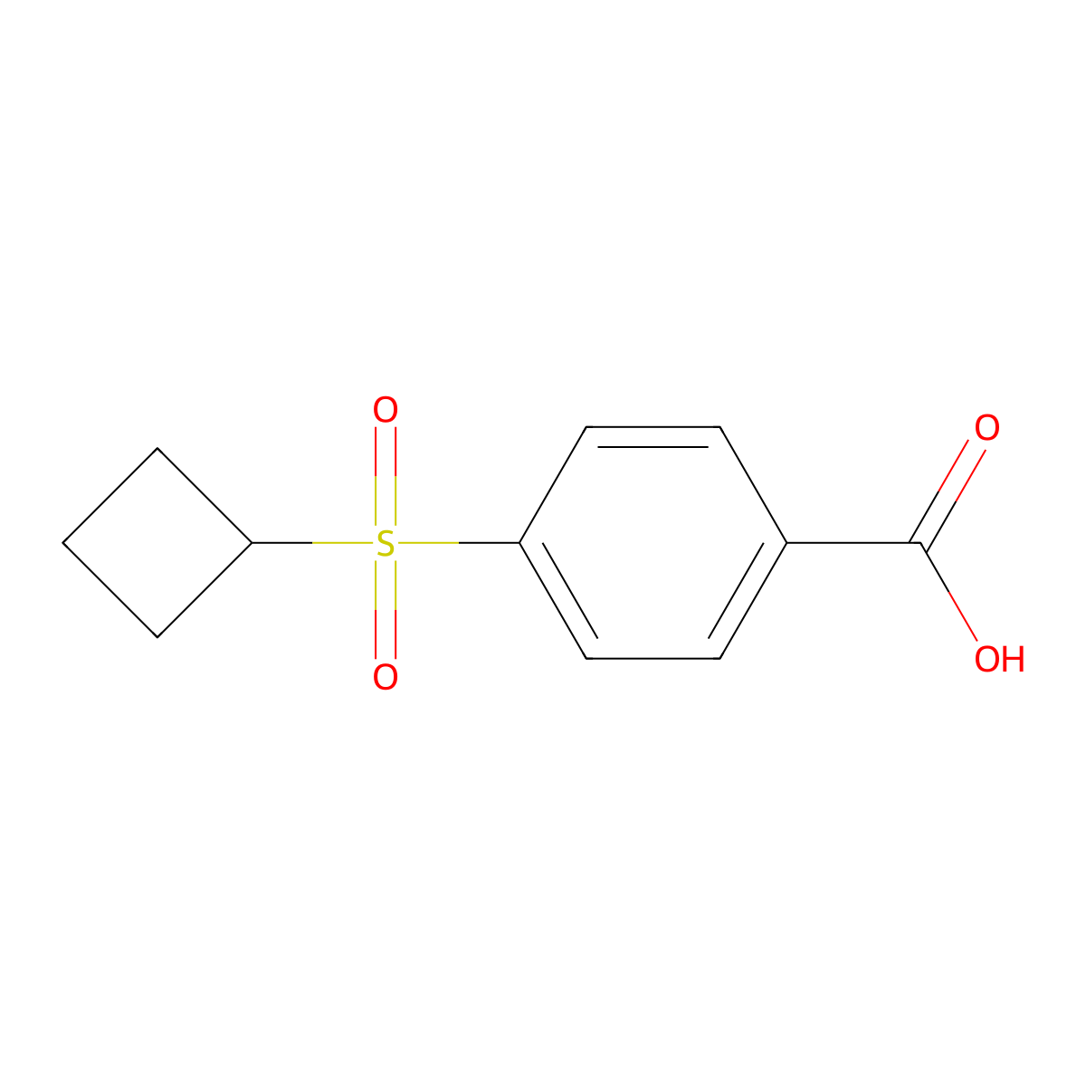 4-(Cyclobutanesulfonyl)benzoic acid molecular structure, CAS 1599127-67-9