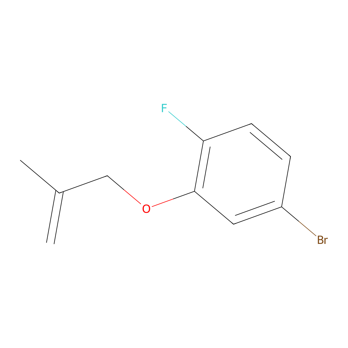 4-Bromo-1-fluoro-2-[(2-methyl-2-propen-1-YL)oxy]benzene molecular structure, CAS 1599129-51-7