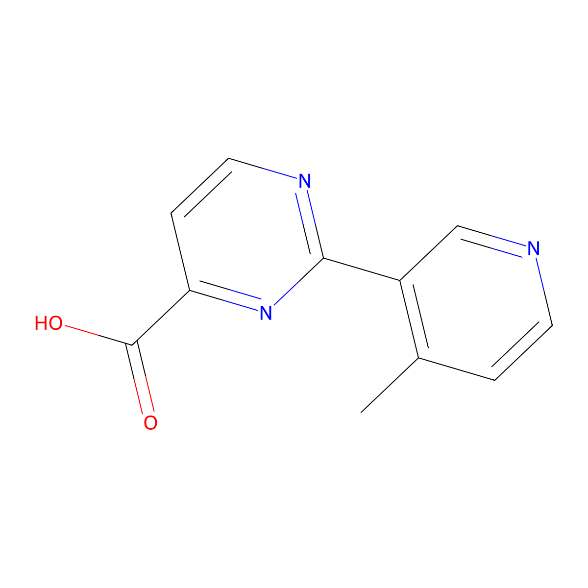 2-(4-Methylpyridin-3-yl)pyrimidine-4-carboxylic acid molecular structure, CAS 1599132-56-5