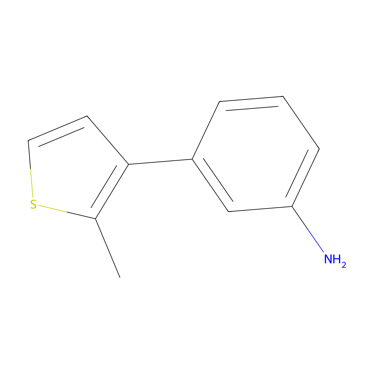 3-(2-Methylthiophen-3-yl)aniline molecular structure, CAS 1599134-40-3