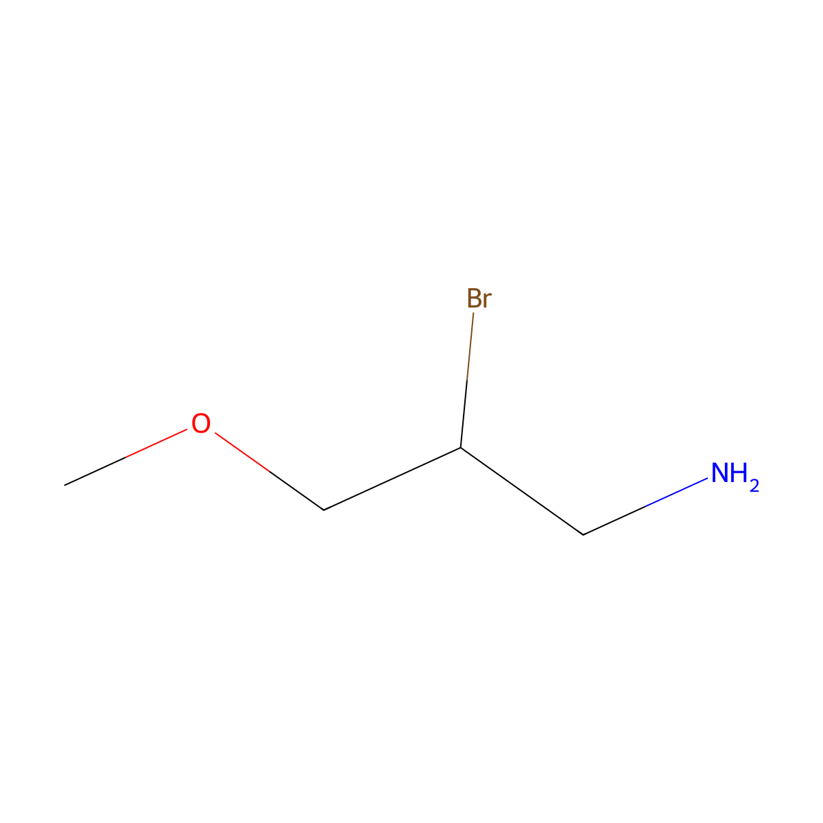 2-Bromo-3-methoxypropan-1-amine molecular structure, CAS 1599154-14-9