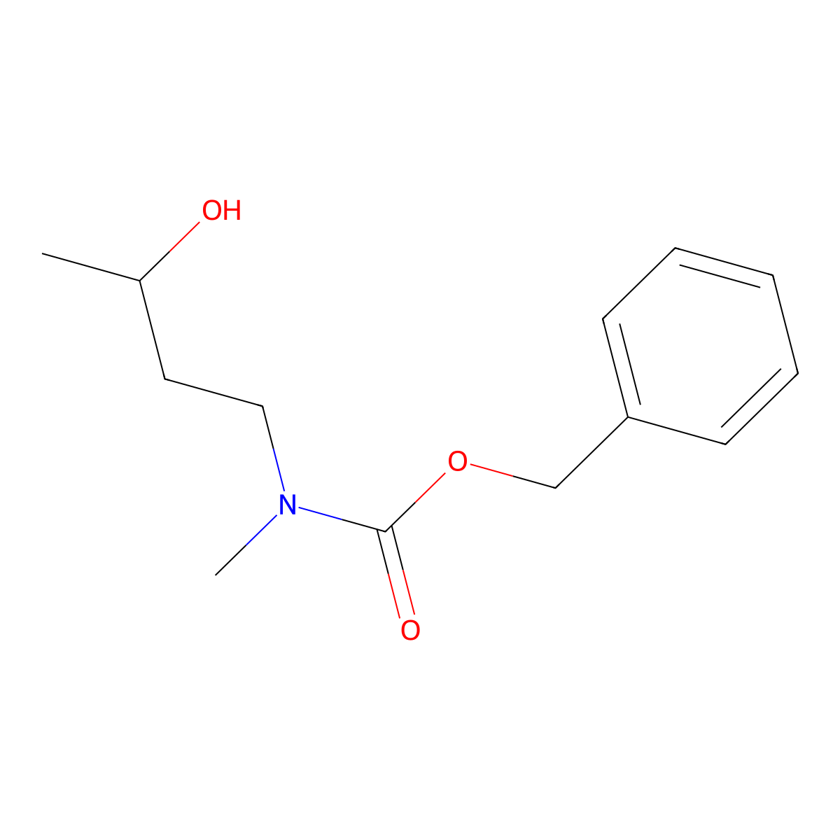 benzyl N-(3-hydroxybutyl)-N-methylcarbamate molecular structure, CAS 1599169-27-3