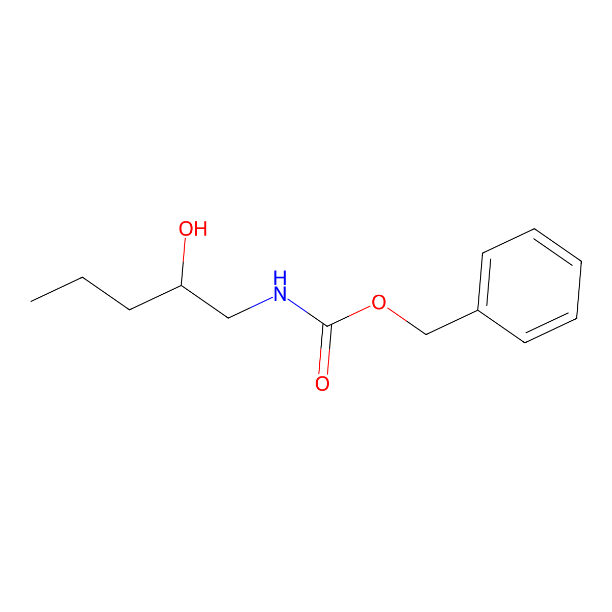 benzyl N-(2-hydroxypentyl)carbamate molecular structure, CAS 1599214-25-1