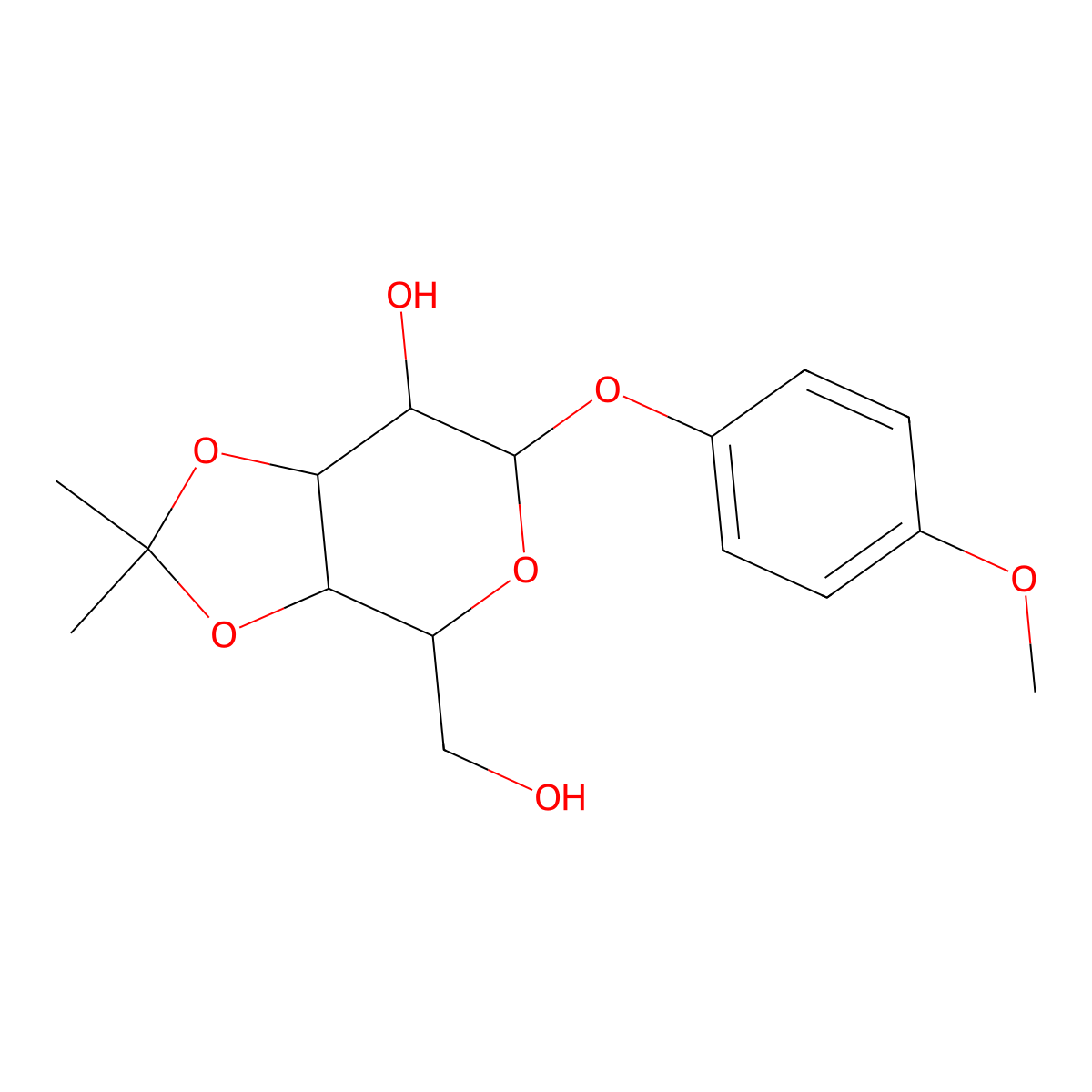 4-Methoxyphenyl 3,4-O-(1-methylethylidene)-beta-D-galactopyranoside molecular structure, CAS 159922-67-5