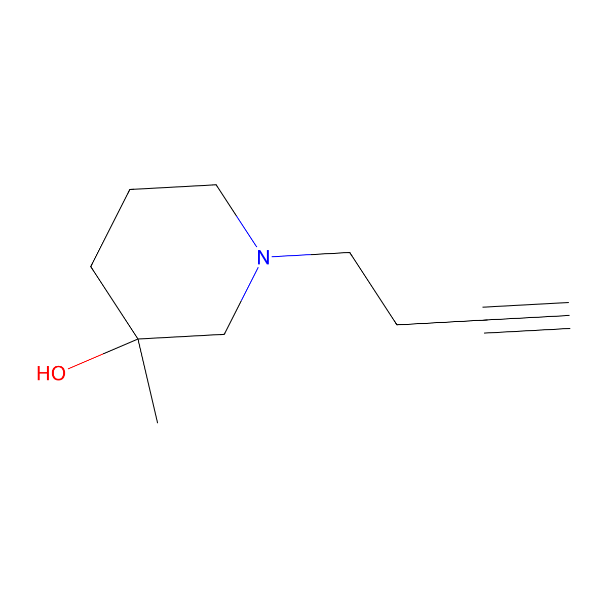 1-(But-3-yn-1-yl)-3-methylpiperidin-3-ol molecular structure, CAS 1599226-56-8