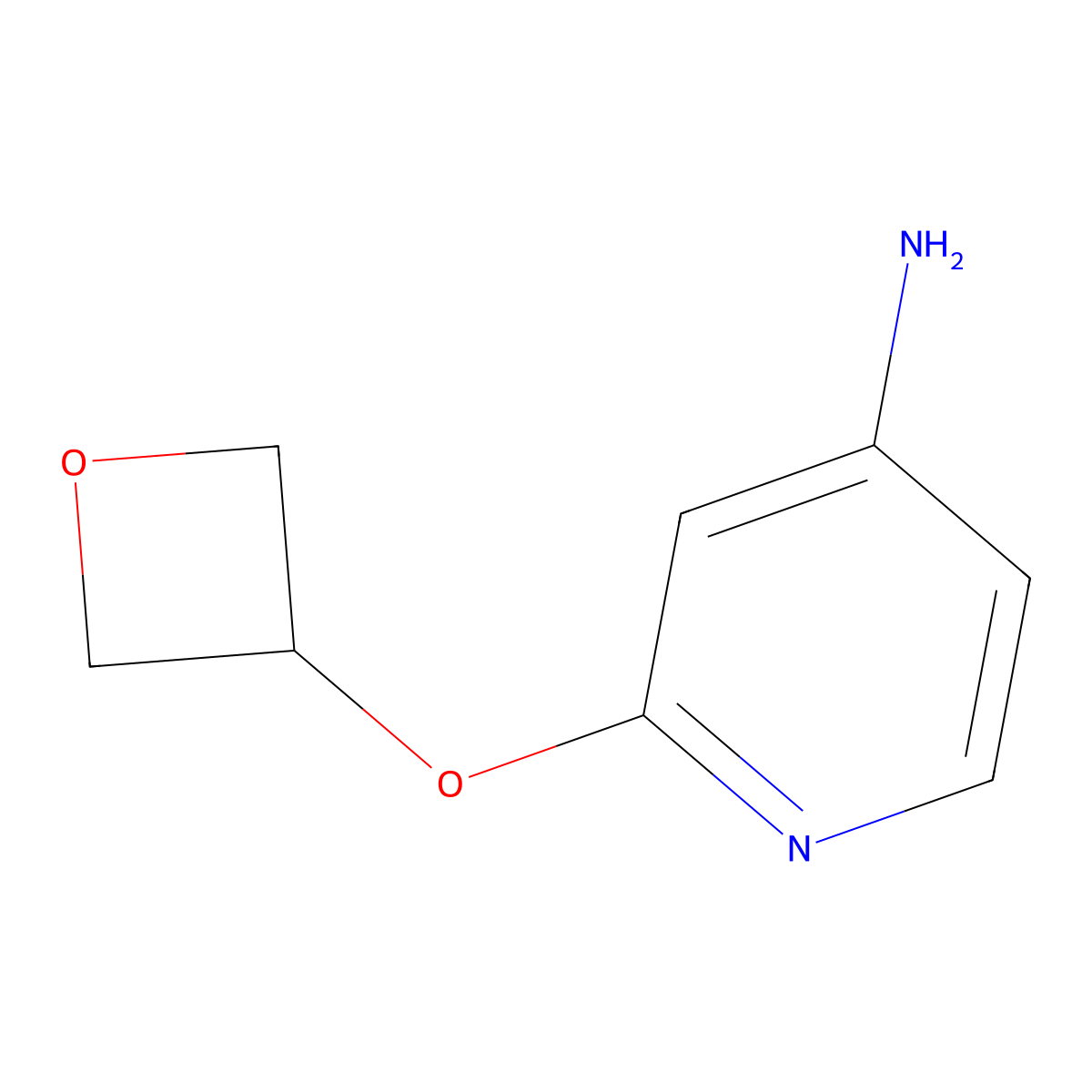 2-(Oxetan-3-yloxy)pyridin-4-amine molecular structure, CAS 1599241-56-1