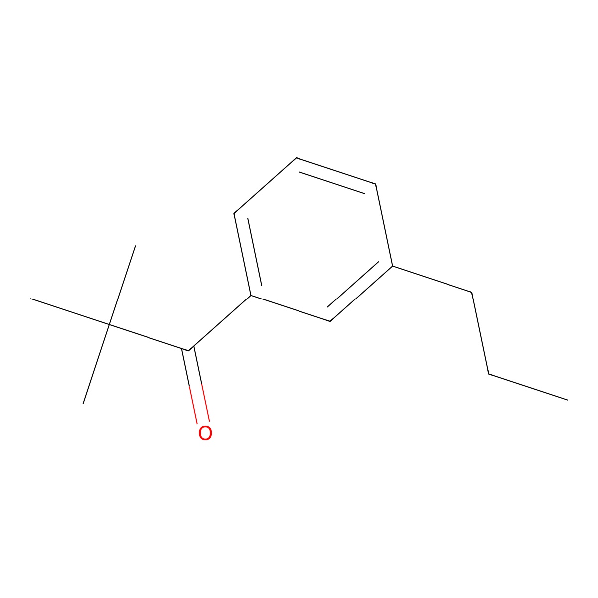 2,2-Dimethyl-1-(3-propylphenyl)-1-propanone molecular structure, CAS 1599245-90-5