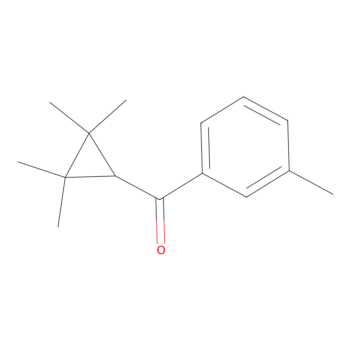 (3-Methylphenyl)(2,2,3,3-tetramethylcyclopropyl)methanone molecular structure, CAS 1599261-19-4