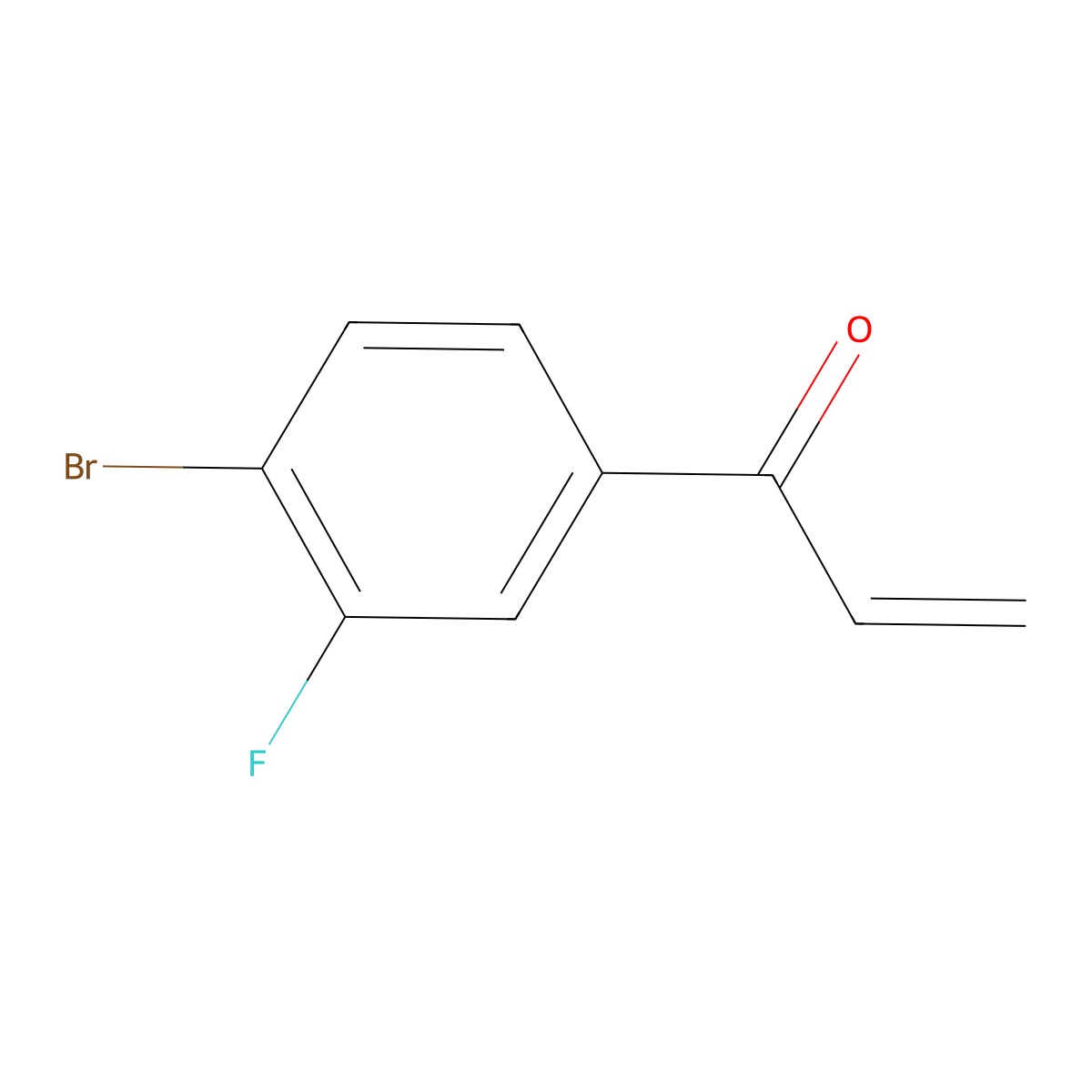 1-(4-Bromo-3-fluorophenyl)prop-2-en-1-one molecular structure, CAS 1599291-65-2