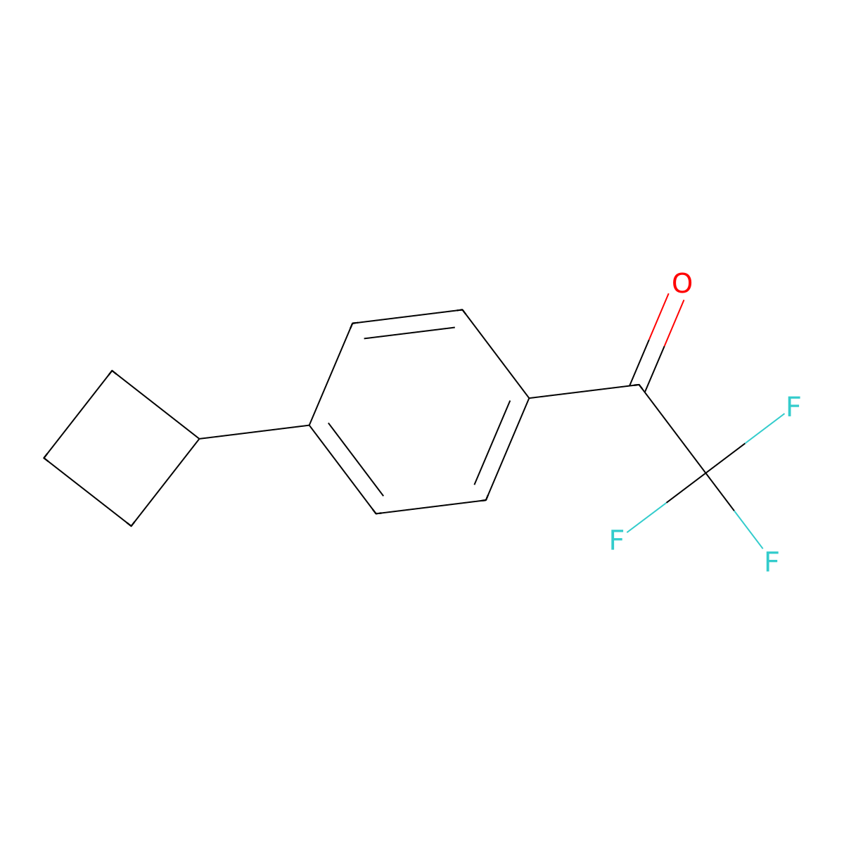1-(4-Cyclobutylphenyl)-2,2,2-trifluoroethanone molecular structure, CAS 1599297-17-2