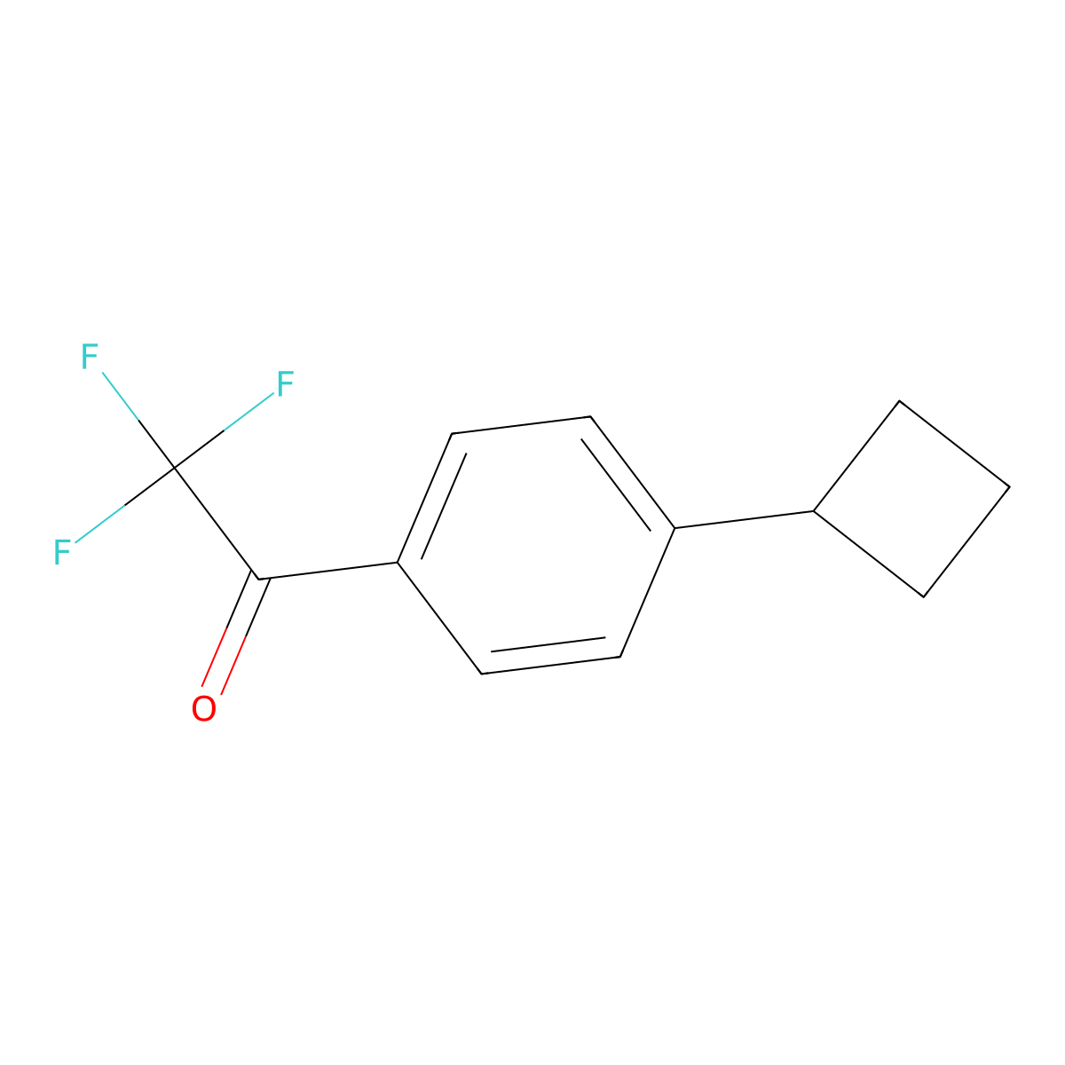 1-(4-Cyclobutylphenyl)-2,2,2-trifluoroethanone molecular structure, CAS 1599297-17-2
