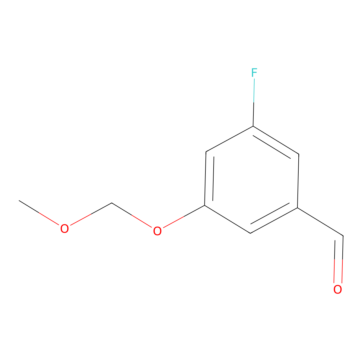 3-Fluoro-5-(methoxymethoxy)benzaldehyde molecular structure, CAS 1599306-92-9