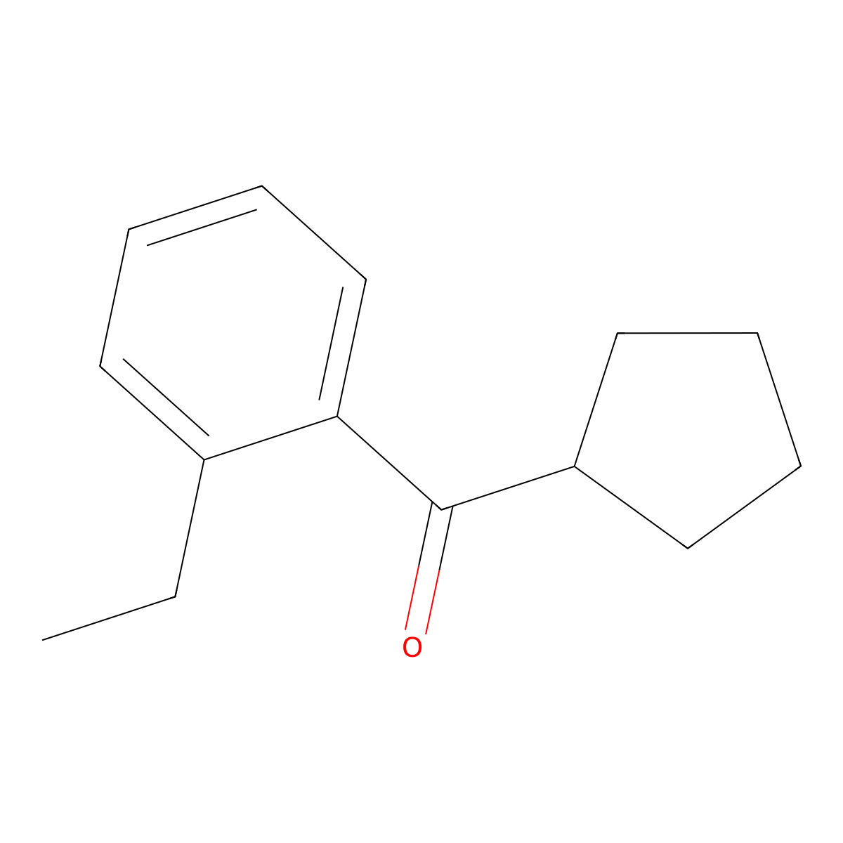 Cyclopentyl(2-ethylphenyl)methanone molecular structure, CAS 1599325-78-6