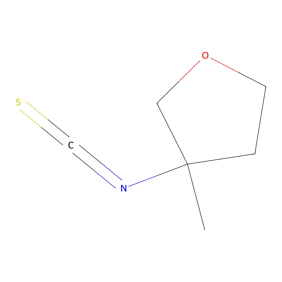 3-Isothiocyanato-3-methyloxolane molecular structure, CAS 1599351-18-4