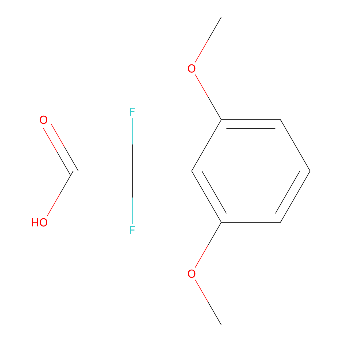 2-(2,6-Dimethoxyphenyl)-2,2-difluoroacetic acid molecular structure, CAS 1599359-05-3