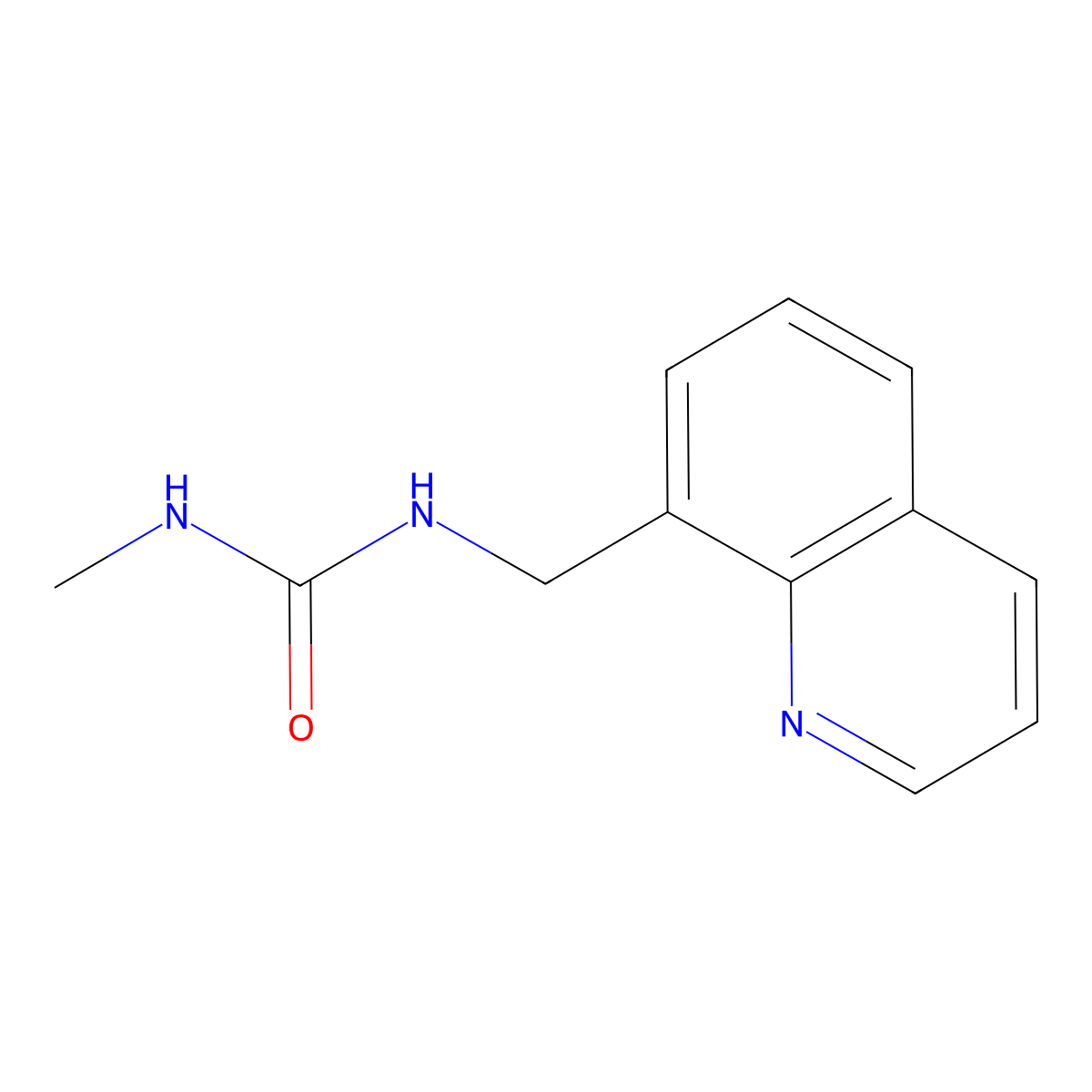 3-Methyl-1-[(quinolin-8-yl)methyl]urea molecular structure, CAS 1599362-97-6