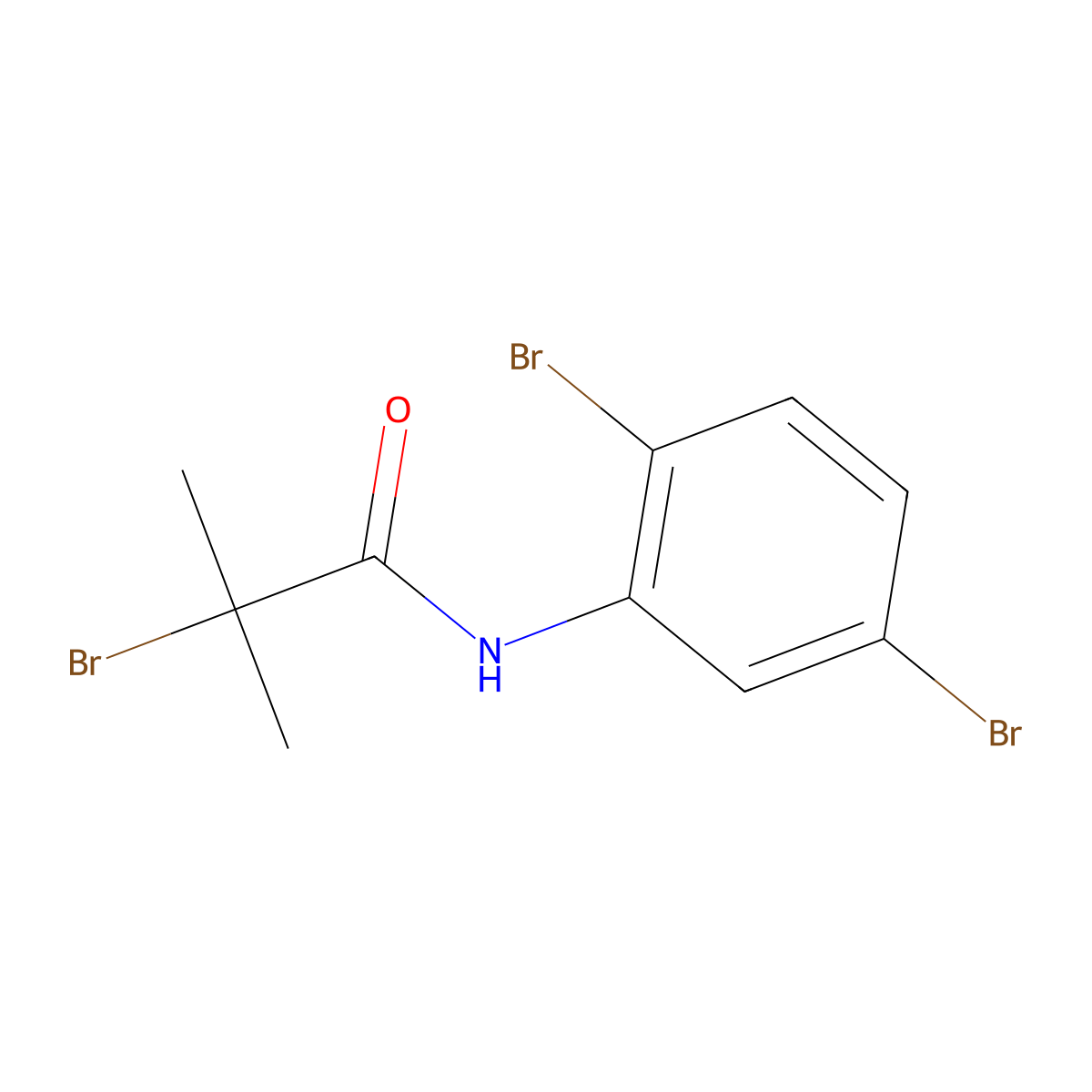 2-Bromo-N-(2,5-dibromophenyl)-2-methylpropanamide molecular structure, CAS 1599370-38-3