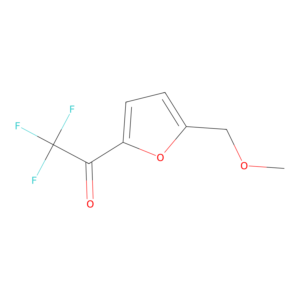 2,2,2-Trifluoro-1-(5-(methoxymethyl)furan-2-yl)ethan-1-one molecular structure, CAS 1599375-53-7