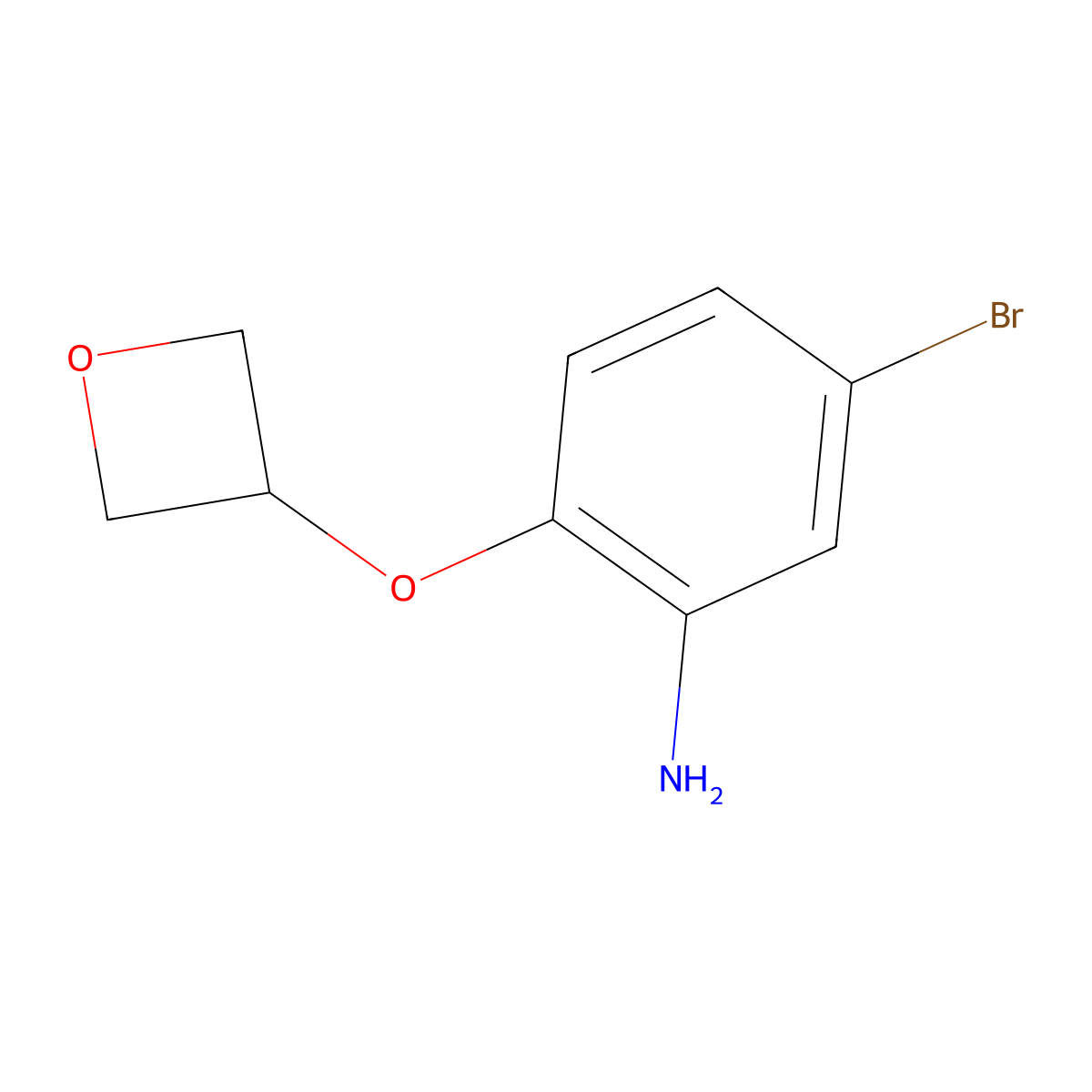 5-Bromo-2-(oxetan-3-yloxy)aniline molecular structure, CAS 1599386-56-7