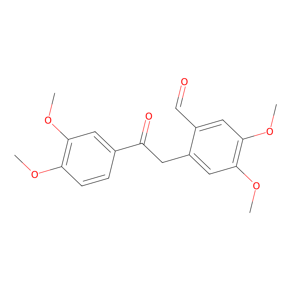 2-[2-(3,4-Dimethoxyphenyl)-2-oxoethyl]-4,5-dimethoxybenzaldehyde molecular structure, CAS 15994-24-8