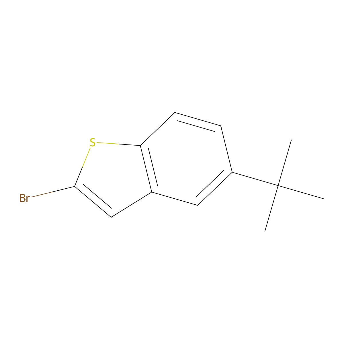 2-Bromo-5-(tert-butyl)benzo[b]thiophene molecular structure, CAS 1599431-24-9