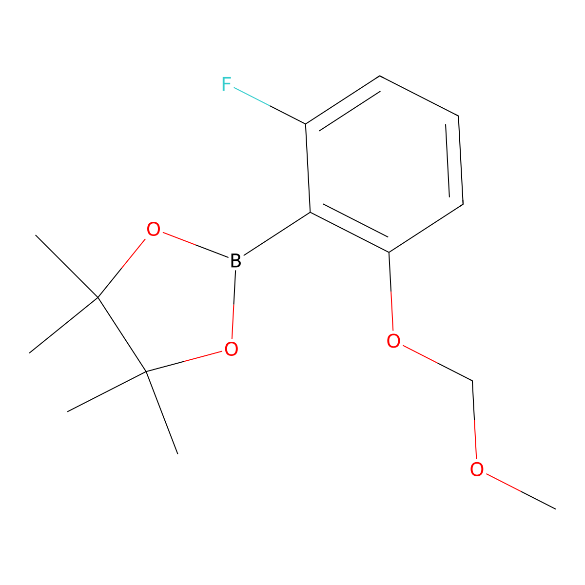 2-Fluoro-6-(methoxymethoxy)phenylboronic acid pinacol ester molecular structure, CAS 1599432-40-2