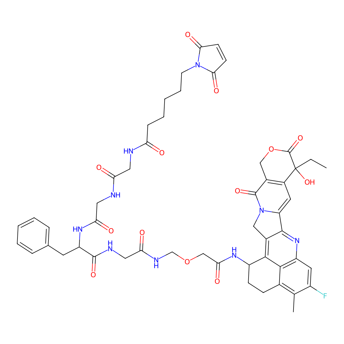 Deruxtecan pyrrole-2,5-dione molecular structure, CAS 1599440-13-7