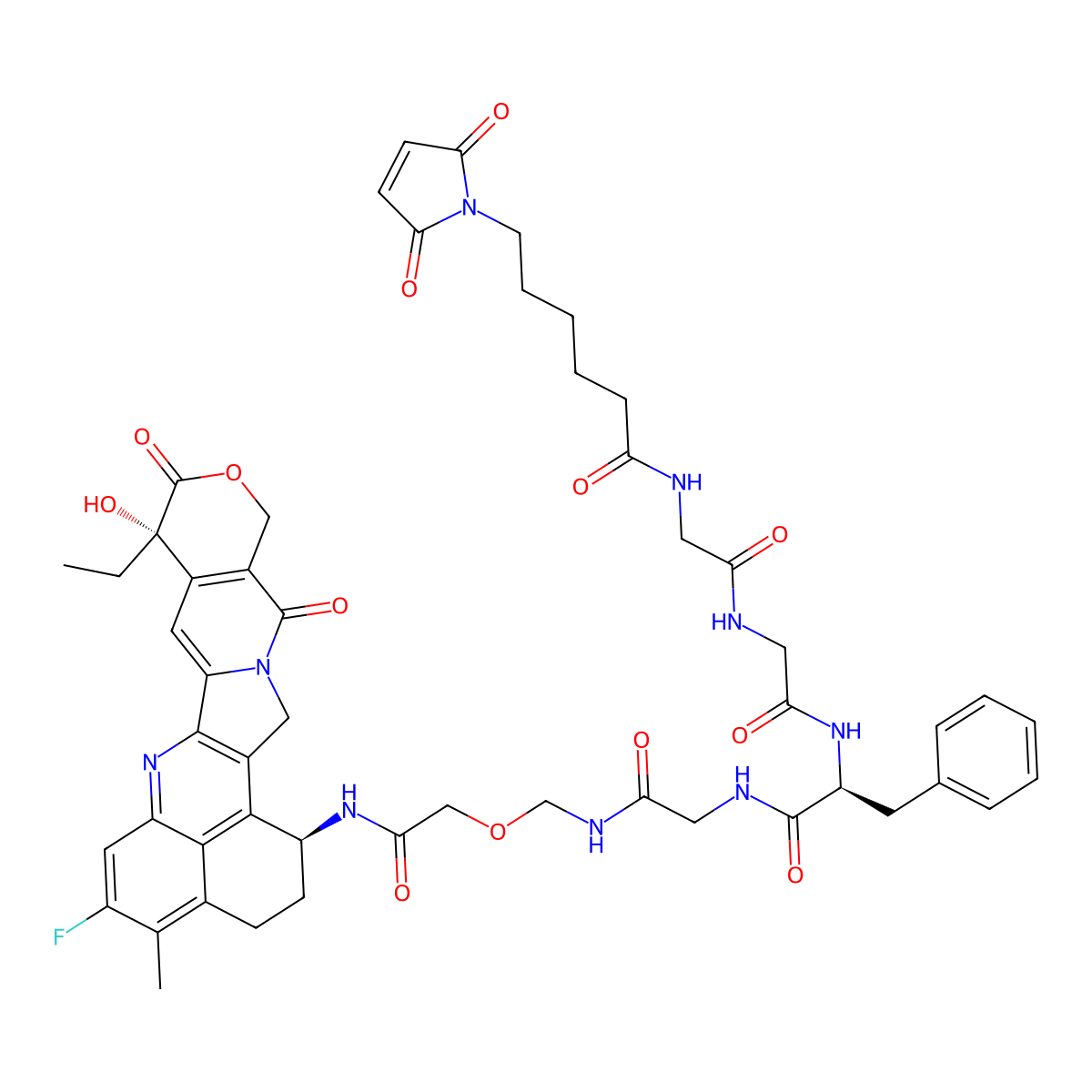 Deruxtecan pyrrole-2,5-dione molecular structure, CAS 1599440-13-7