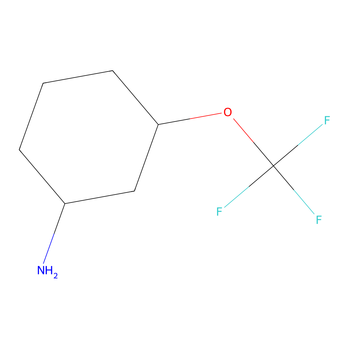 3-Trifluoromethoxy-cyclohexylamine molecular structure, CAS 1599464-02-4