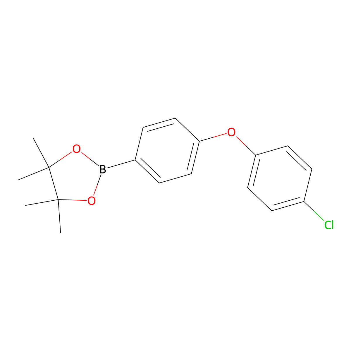 2-[4-(4-Chlorophenoxy)phenyl]-4,4,5,5-tetramethyl-1,3,2-dioxaborolane molecular structure, CAS 1599467-68-1