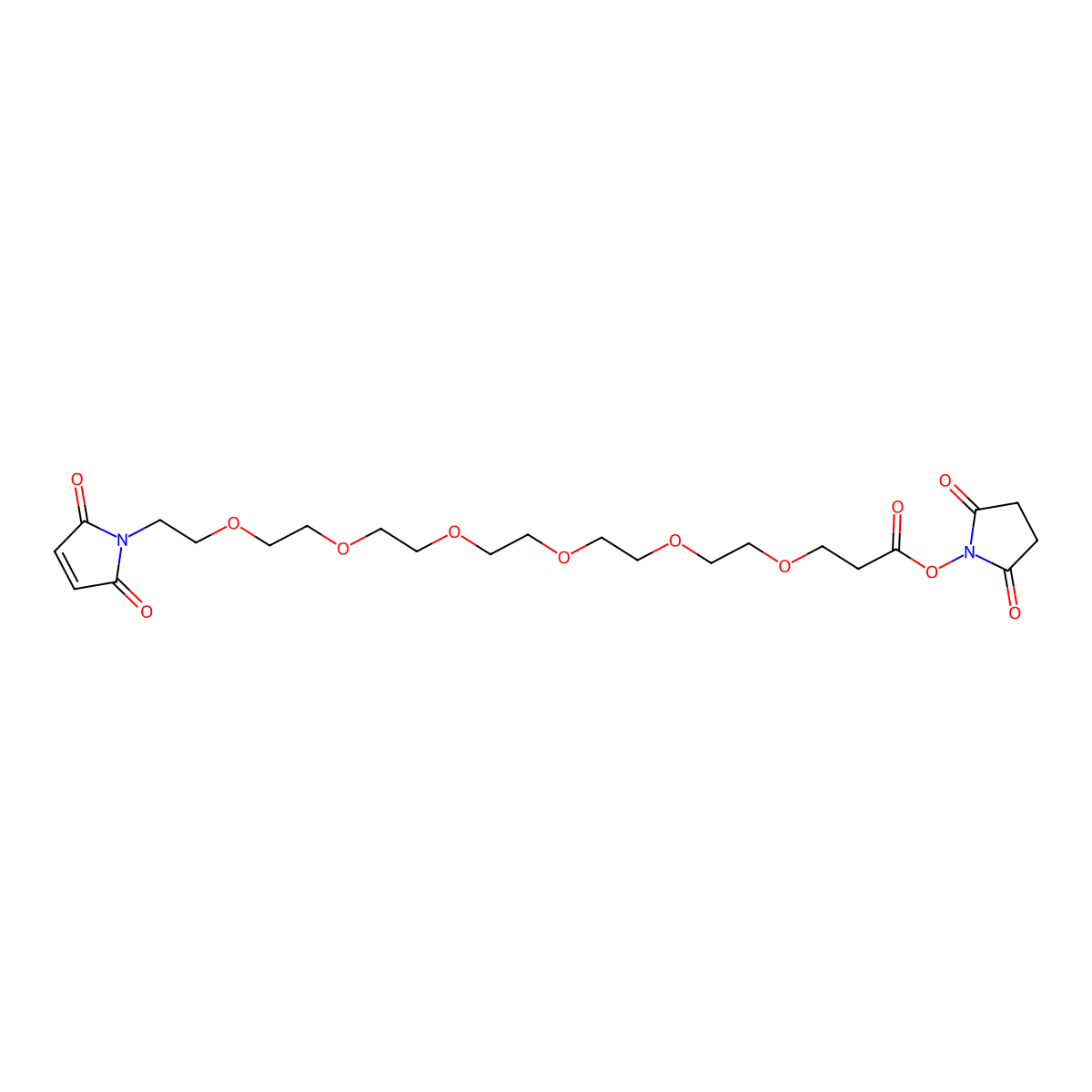Mal-PEG6-NHS ester molecular structure, CAS 1599472-25-9