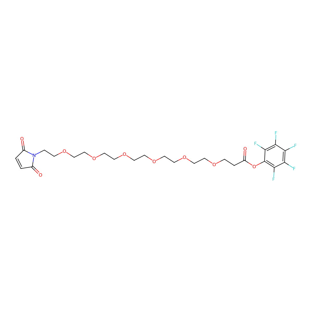 Mal-PEG6-PFP molecular structure, CAS 1599486-33-5