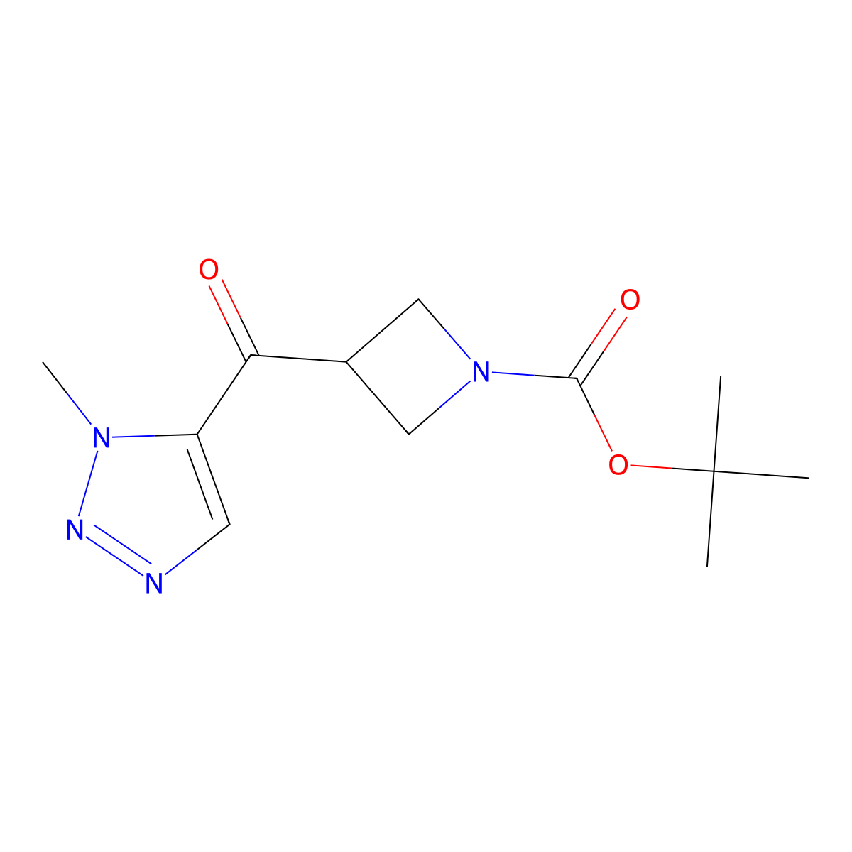 tert-Butyl 3-(1-methyl-1H-1,2,3-triazole-5-carbonyl)azetidine-1-carboxylate molecular structure, CAS 1599529-73-3
