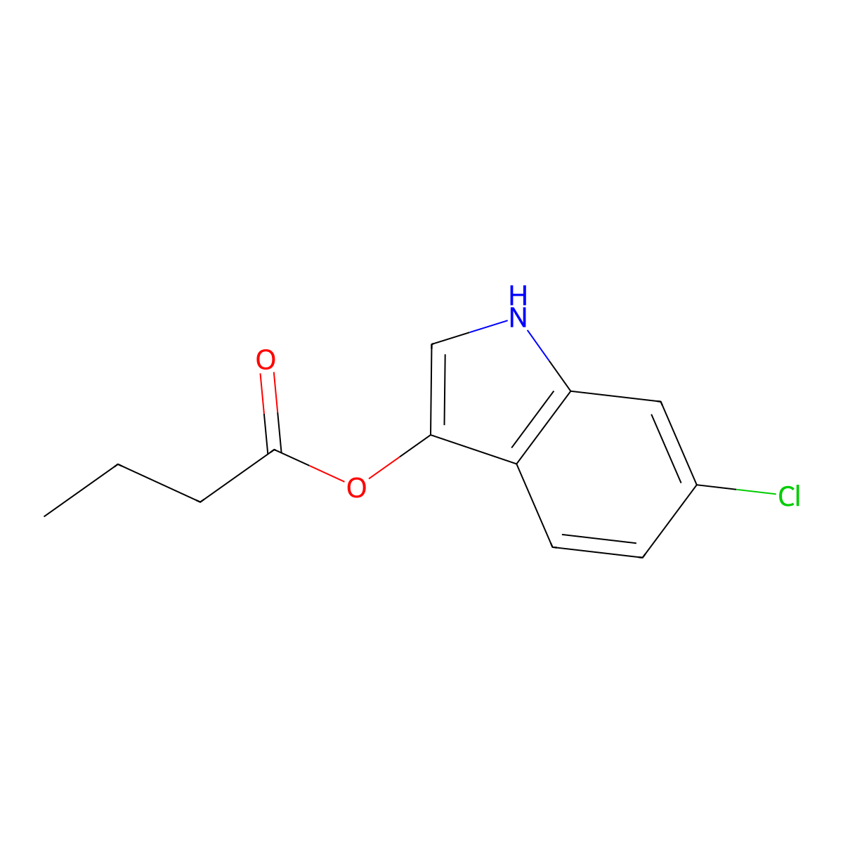 6-Chloro-3-indoxyl butyrate molecular structure, CAS 159954-34-4