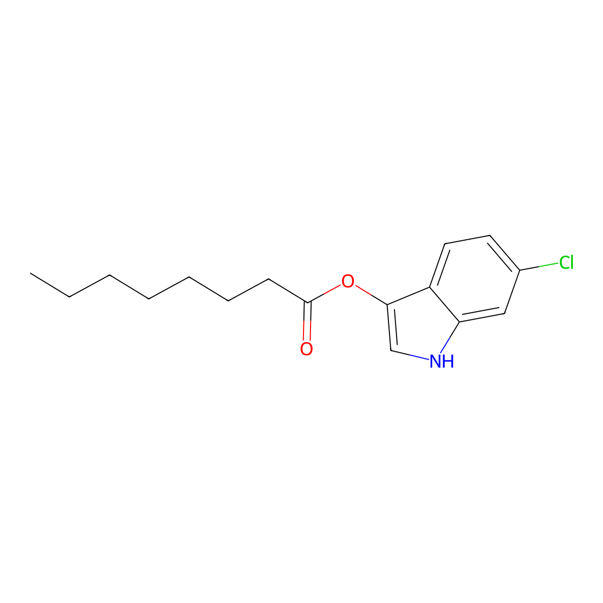 6-Chloro-3-indoxyl caprylate molecular structure, CAS 159954-35-5