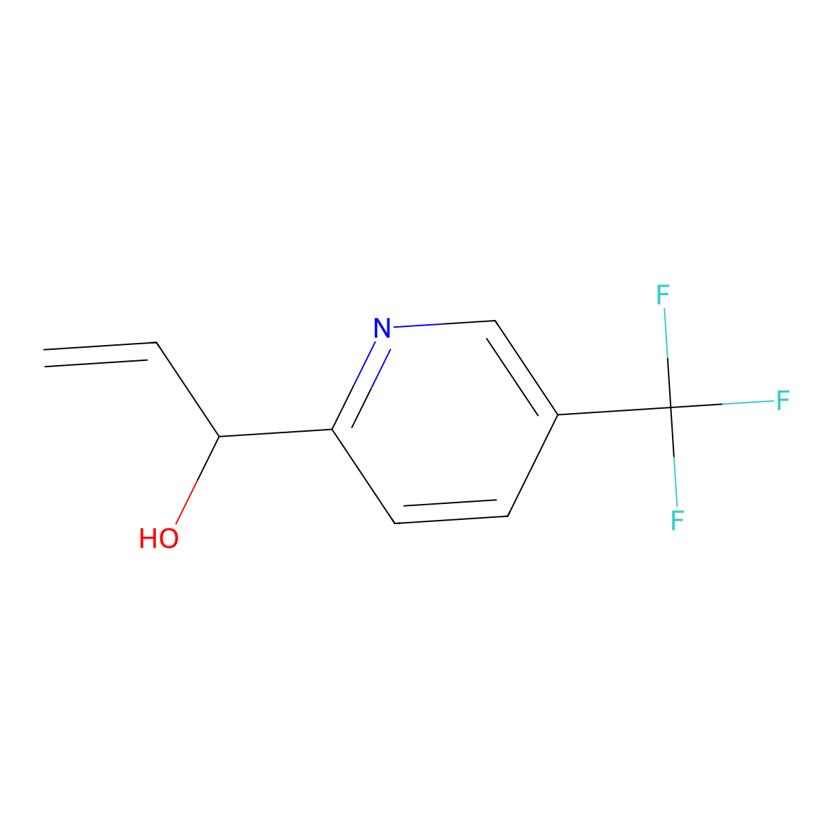 1-[5-(Trifluoromethyl)pyridin-2-yl]prop-2-en-1-ol molecular structure, CAS 1599546-63-0