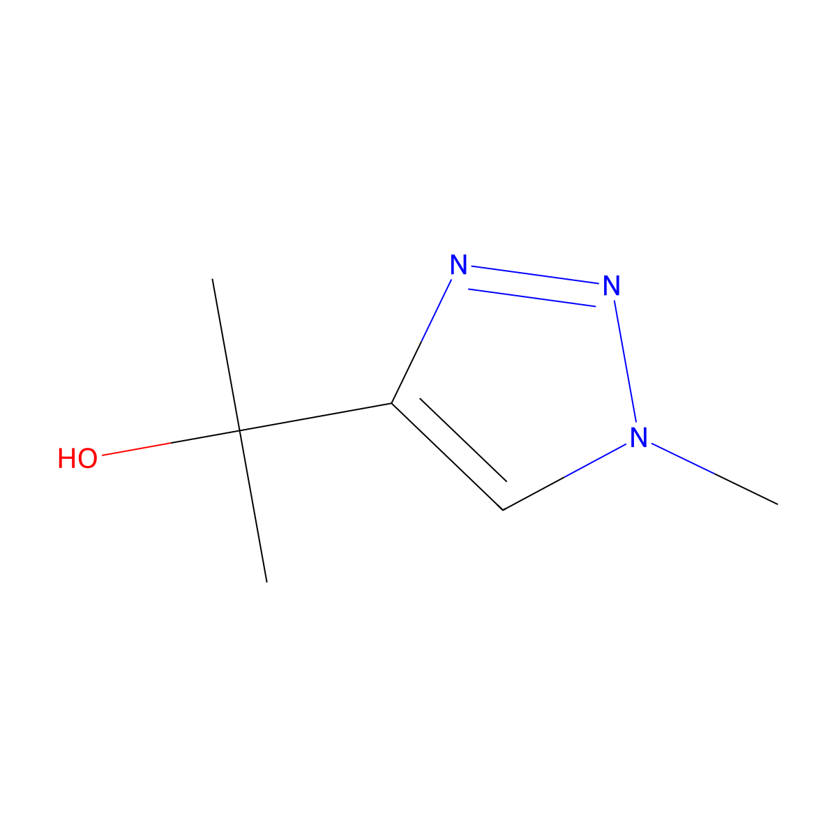 2-(1-methyl-1H-1,2,3-triazol-4-yl)propan-2-ol molecular structure, CAS 1599567-63-1
