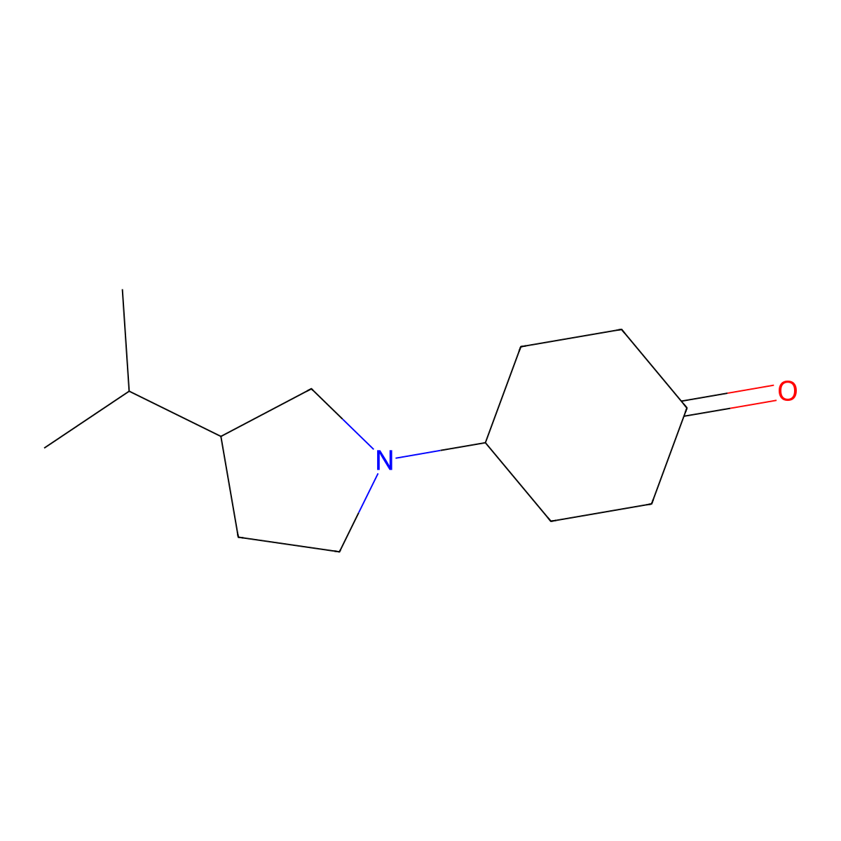 4-[3-(Propan-2-yl)pyrrolidin-1-yl]cyclohexan-1-one molecular structure, CAS 1599569-26-2