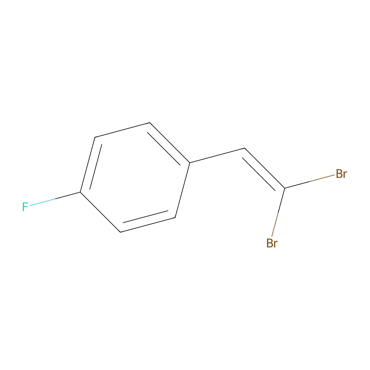 1-(2,2-Dibromovinyl)-4-fluorobenzene molecular structure, CAS 159957-00-3